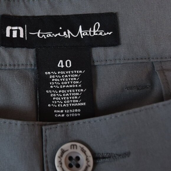 Travis Mathew Men's Gray Performance Shorts 40 Classic Fit Tech Stretch Golf - Picture 3 of 8
